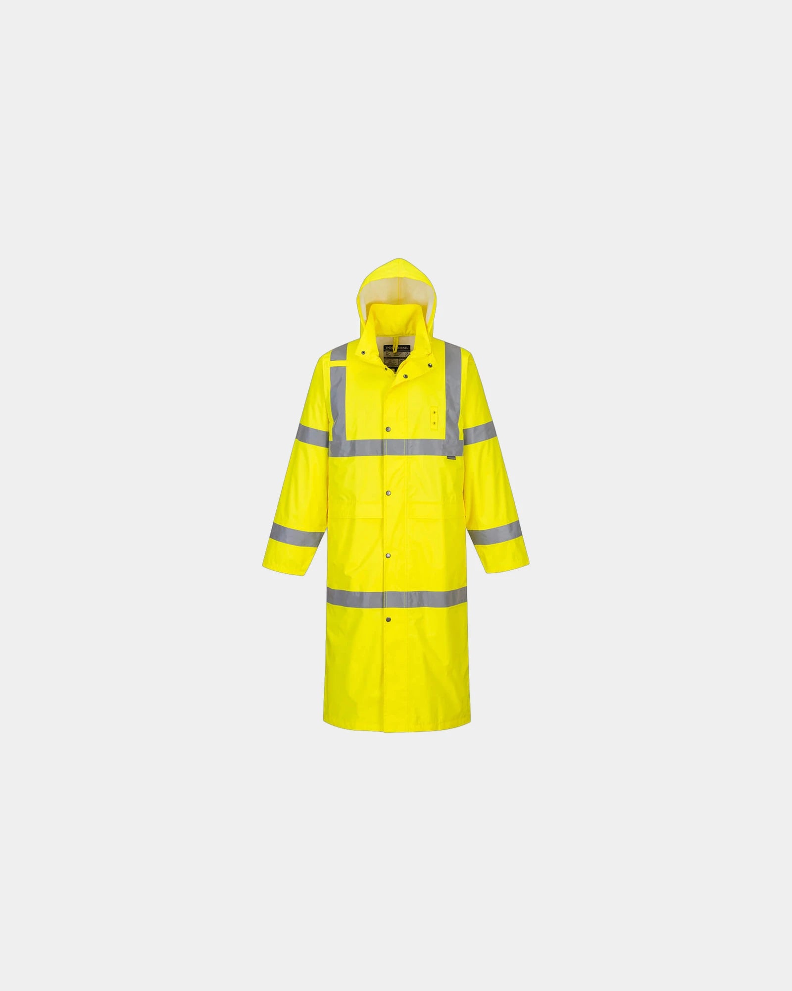 Promotional waterproof HiVis raincoat 122 cm - Yellow