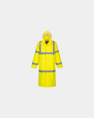 Promotional waterproof HiVis raincoat 122 cm - Yellow