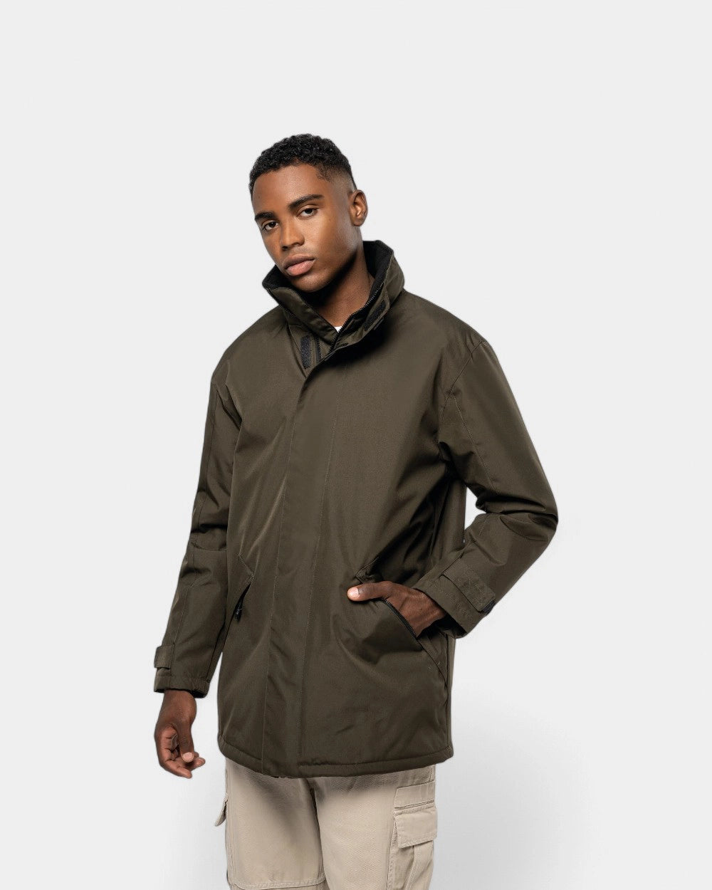 Customizable Hooded Parka for Men
