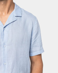 Customizable Linen Bowling Collar Shirt for Men - 3