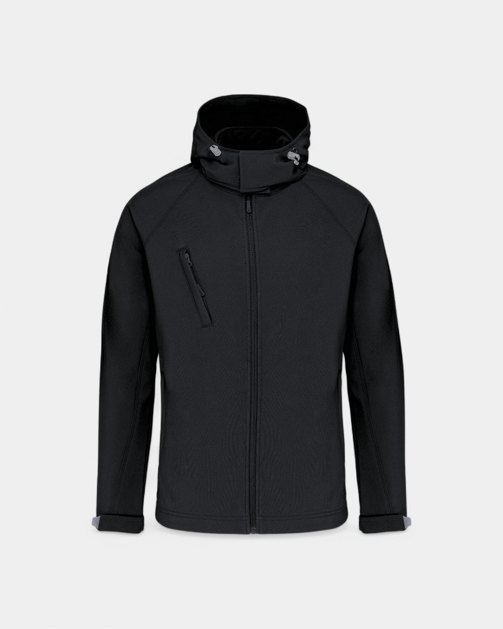 Customizable Men's Hooded Jacket - Black