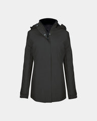 Customizable Women's Hooded Parka - Dark Grey