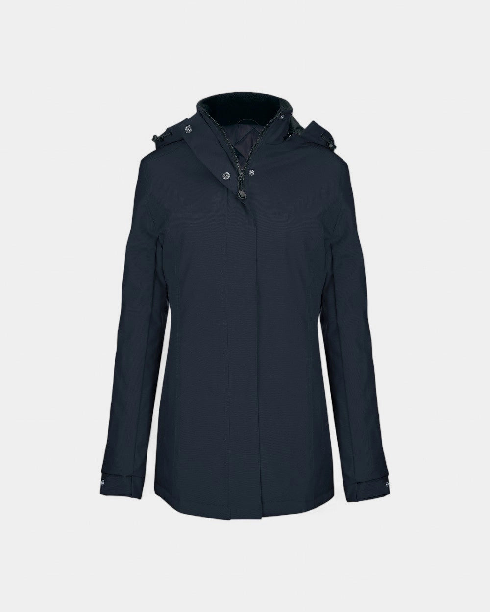 Customizable Women's Hooded Parka - Navy