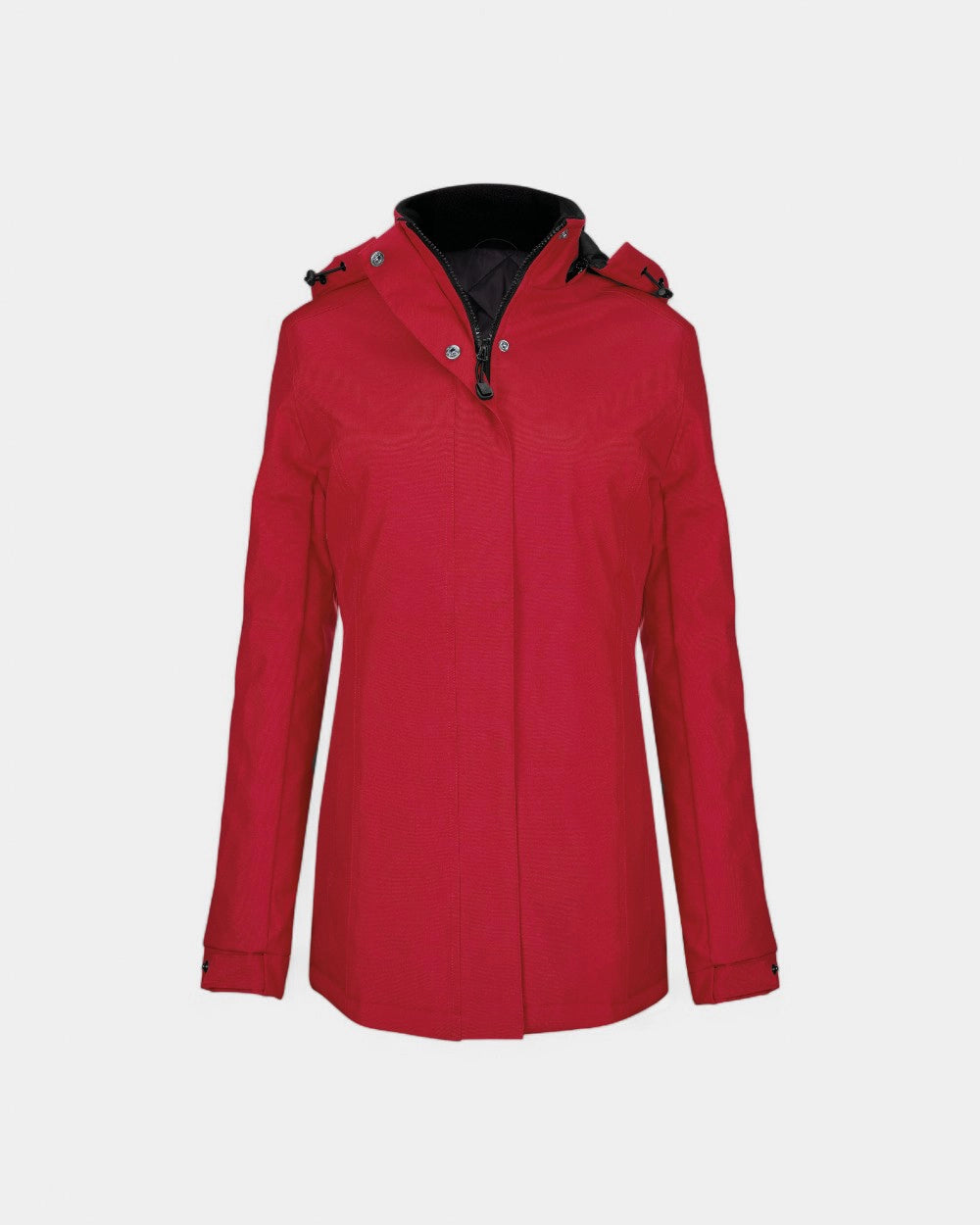 Customizable Women's Hooded Parka - Red