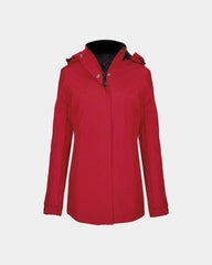 Customizable Women's Hooded Parka - Red