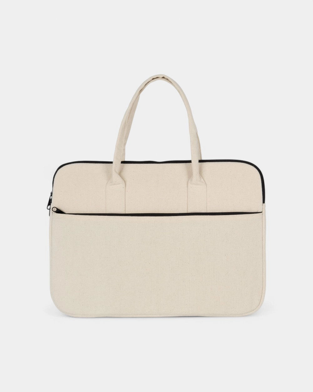Customizable 100% Cotton Laptop Bag - Natural