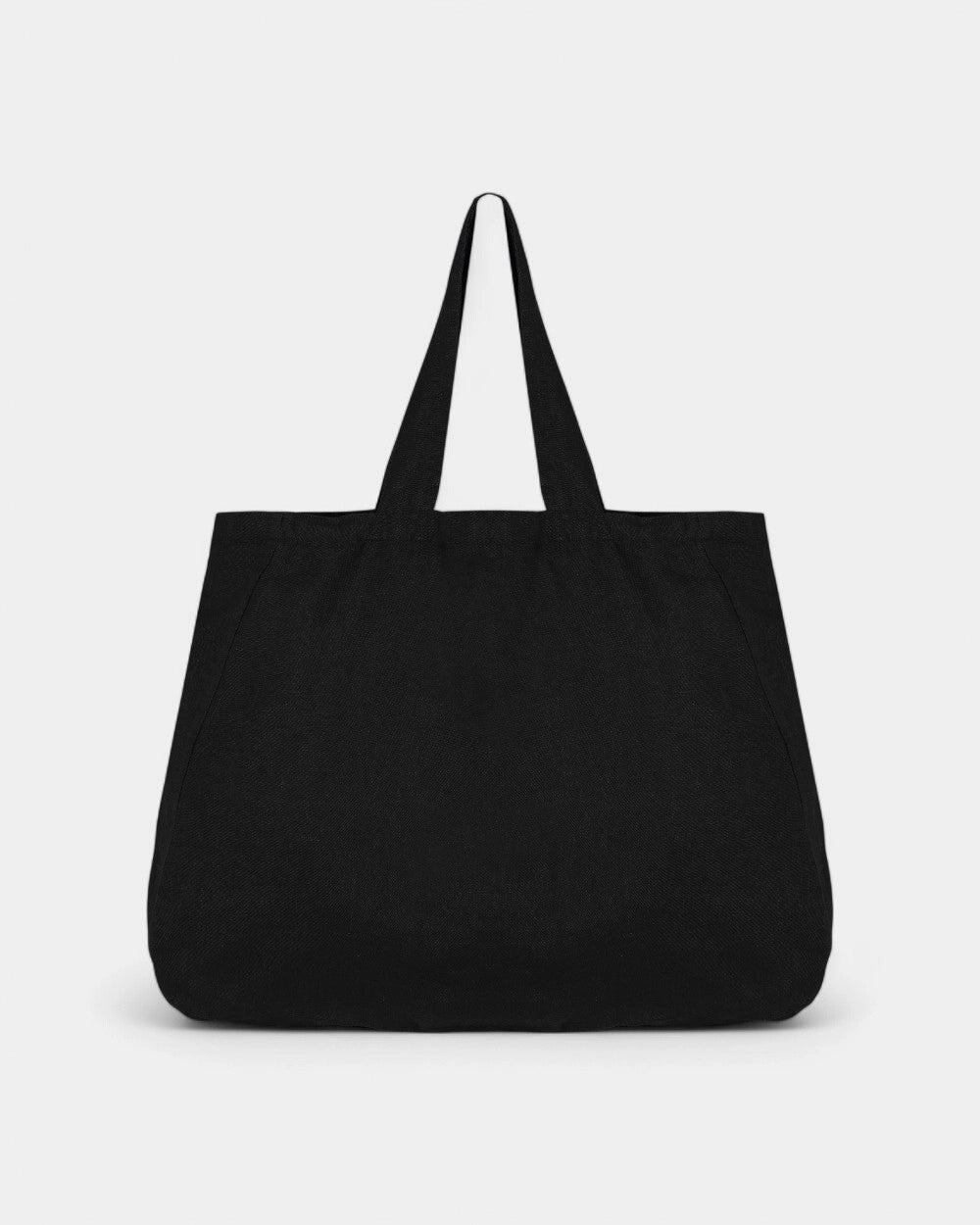 Customizable Linen Shopping Bag - Black