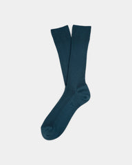 Eco-friendly unisex customizable socks - Peacock Blue