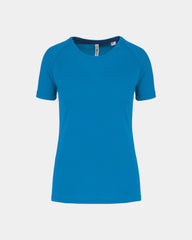 Customizable Recycled Women's Sports T-Shirt - Aqua Blue