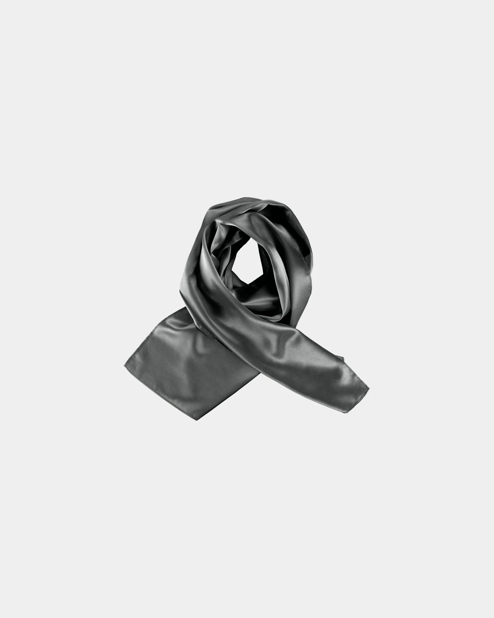 Custom satin polyester scarf for women's accessories - Dark Grey