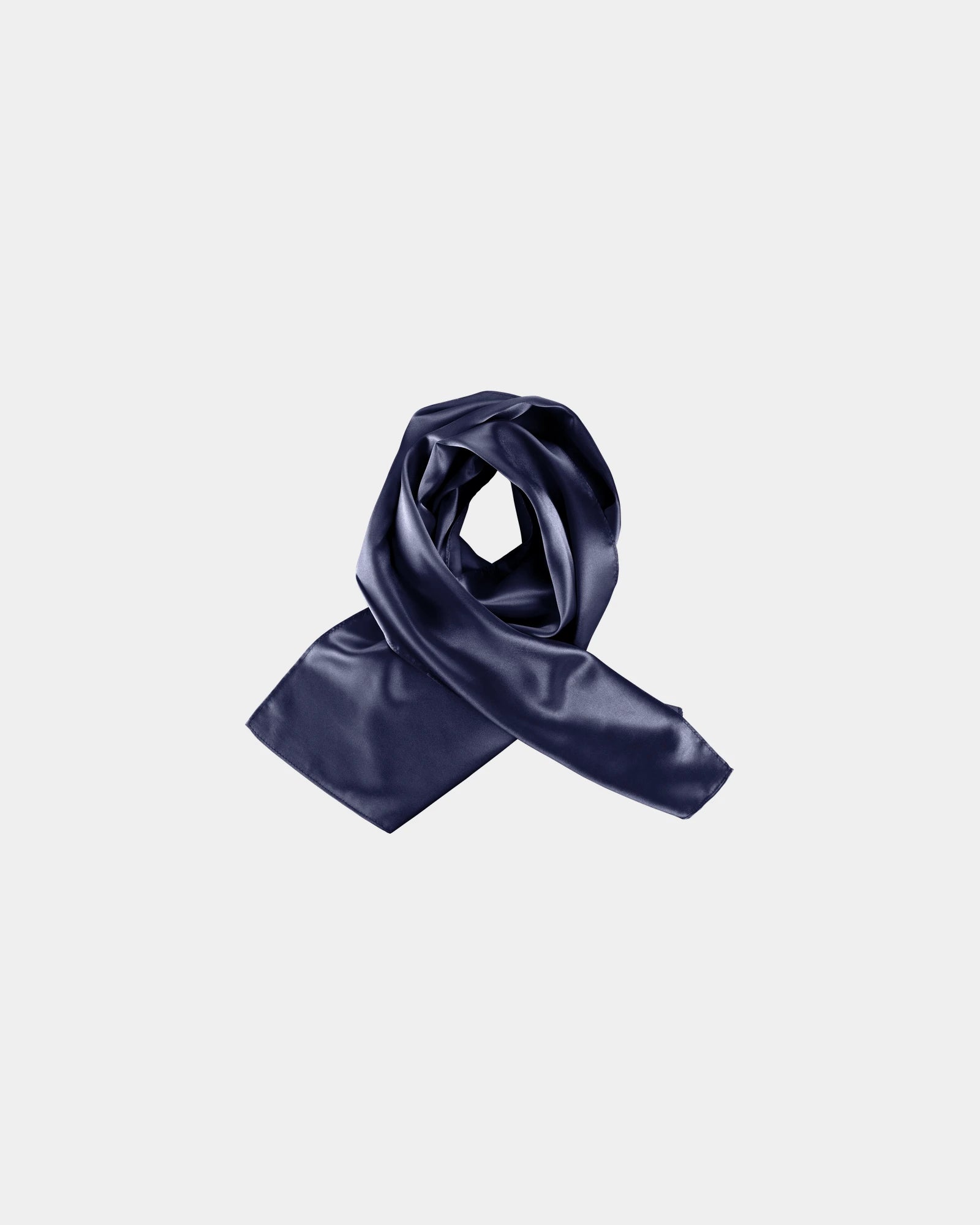 Custom satin polyester scarf for women's accessories - Navy