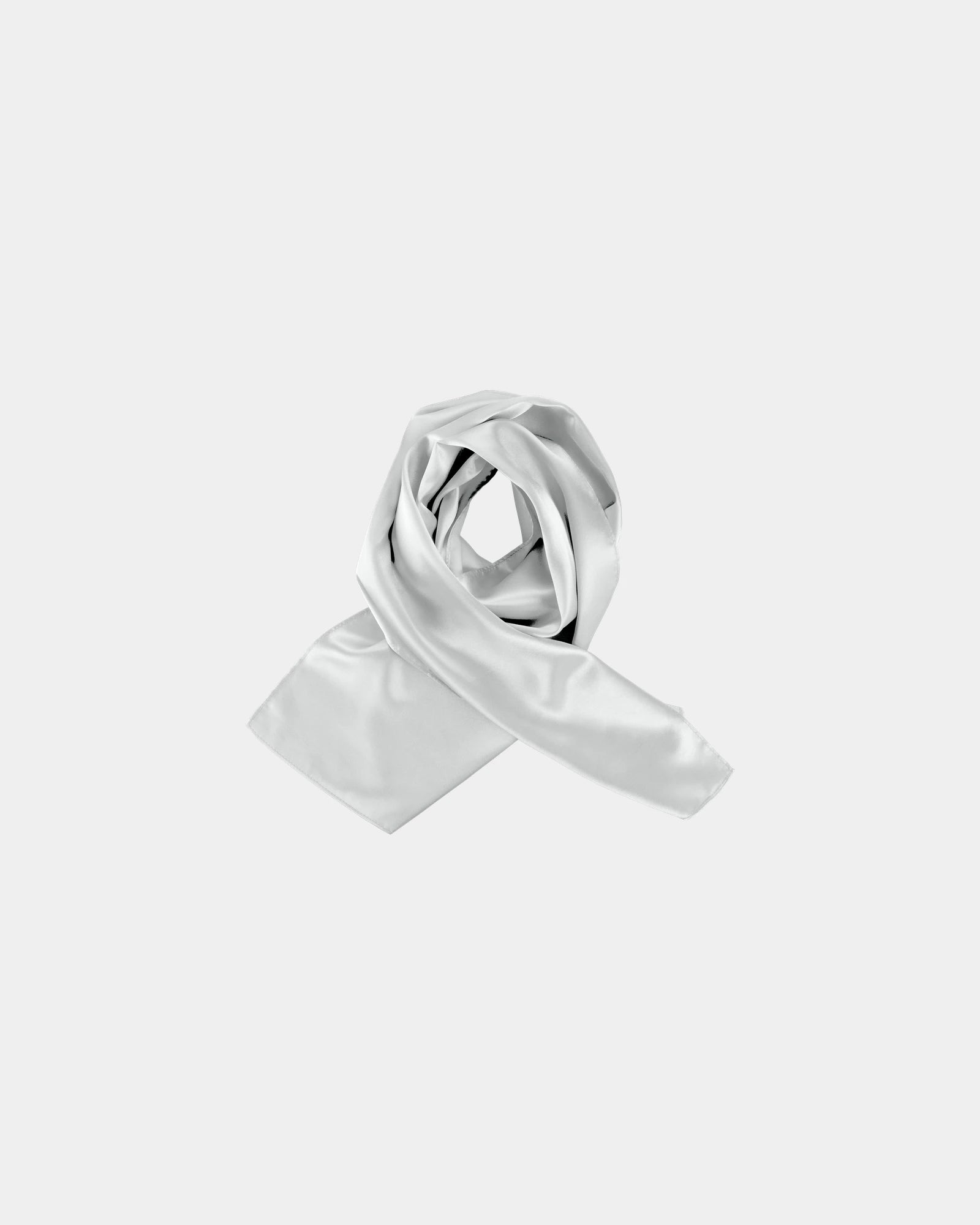 Custom satin polyester scarf for women's accessories - Silver