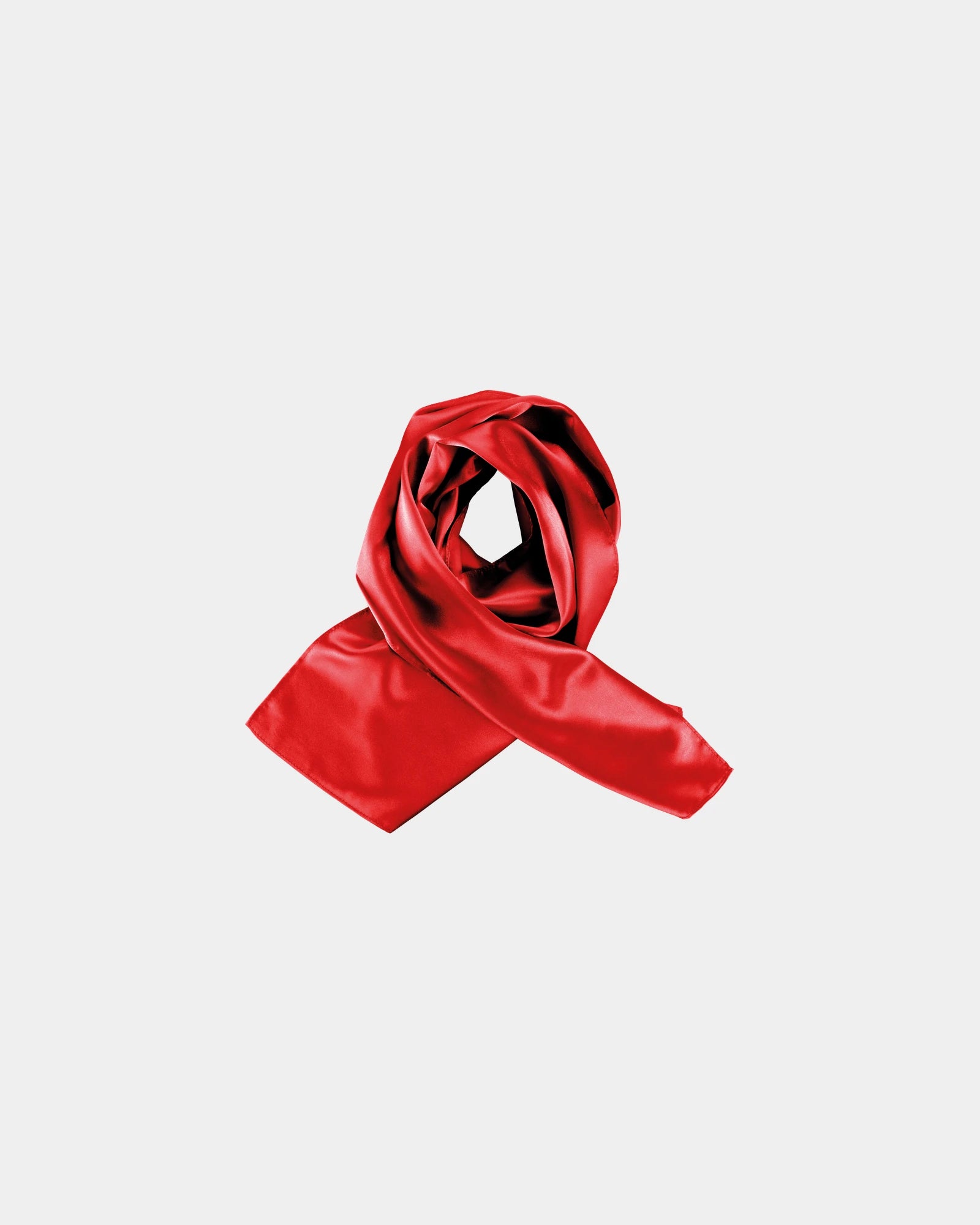 Custom satin polyester scarf for women's accessories - Red