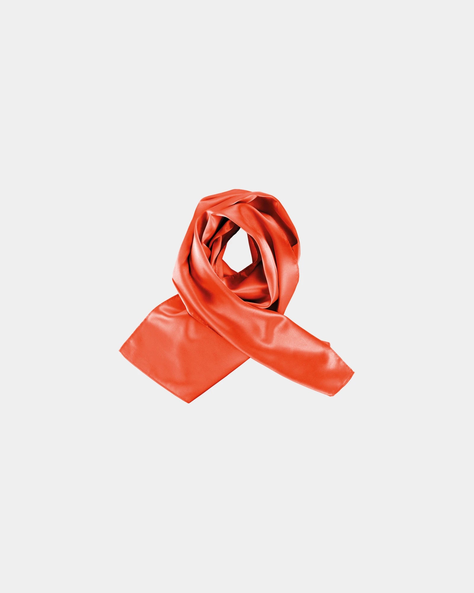 Custom satin polyester scarf for women's accessories - Orange