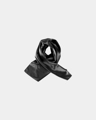 Custom satin polyester scarf for women's accessories - Black