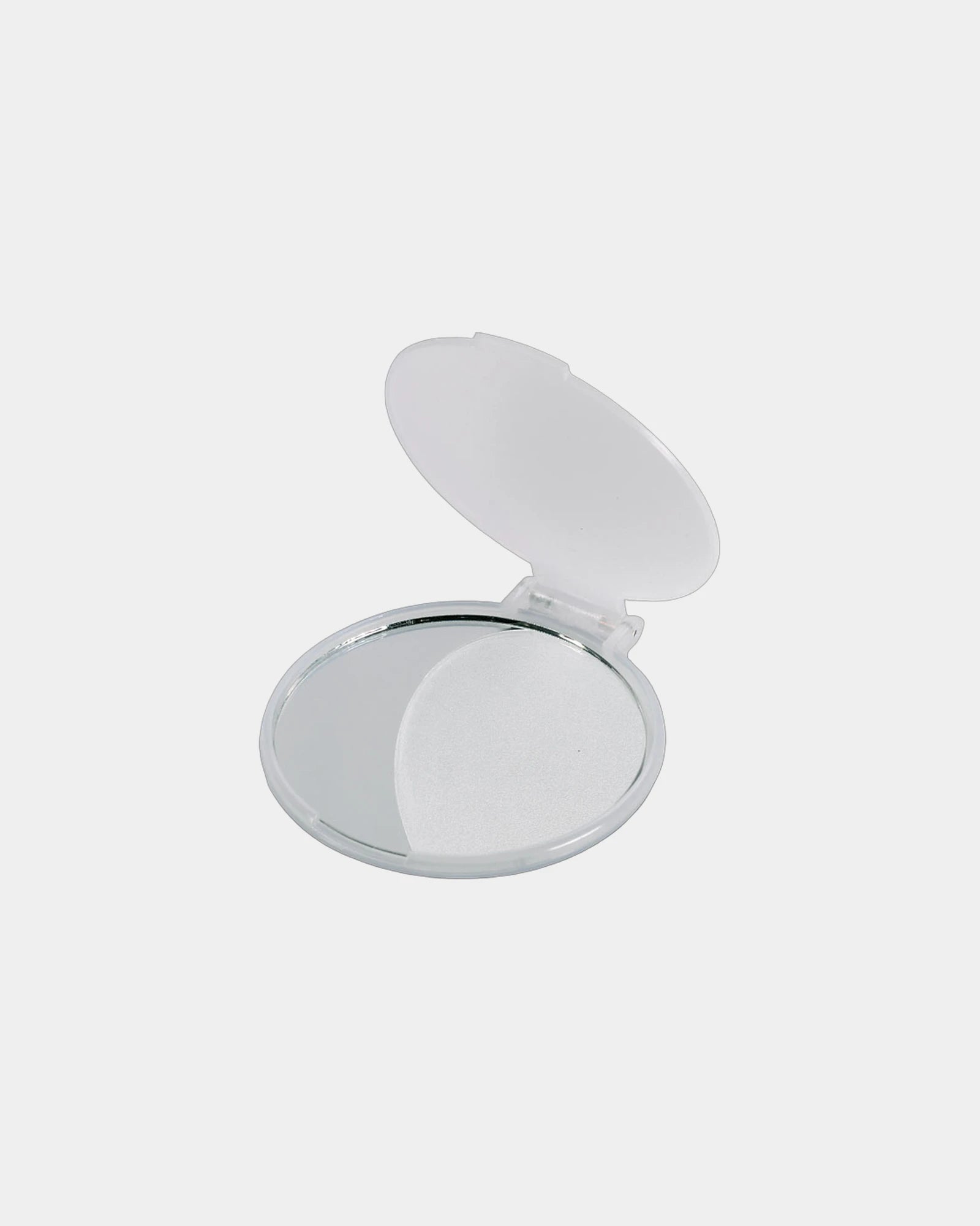Custom plastic makeup mirror 6 cm compact - Transparent White