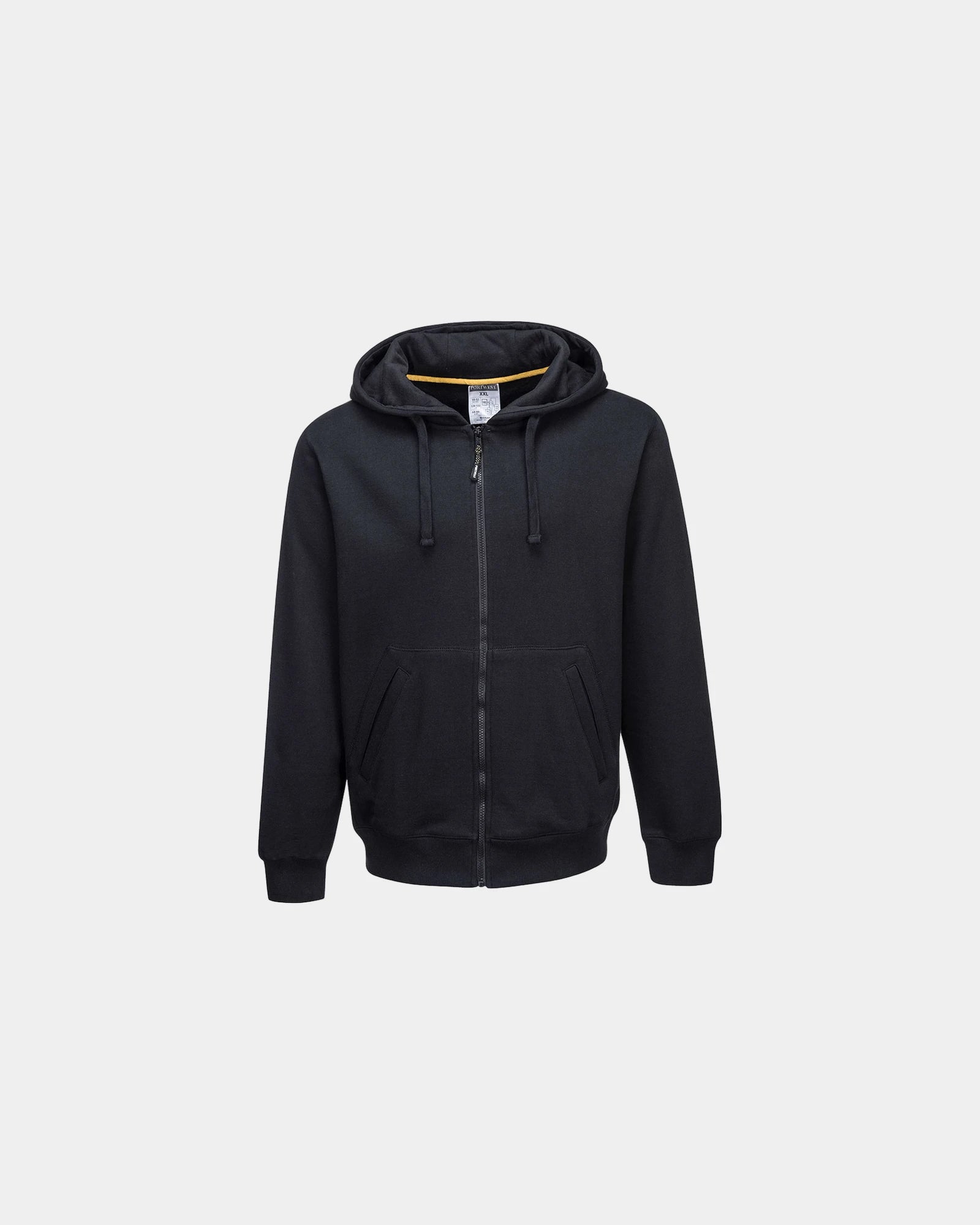 Custom zippered sweatshirt for work environments - Black-Sky Blue