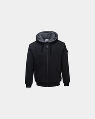 Promotional hooded jacket for outdoor activities - Black-Sky Blue