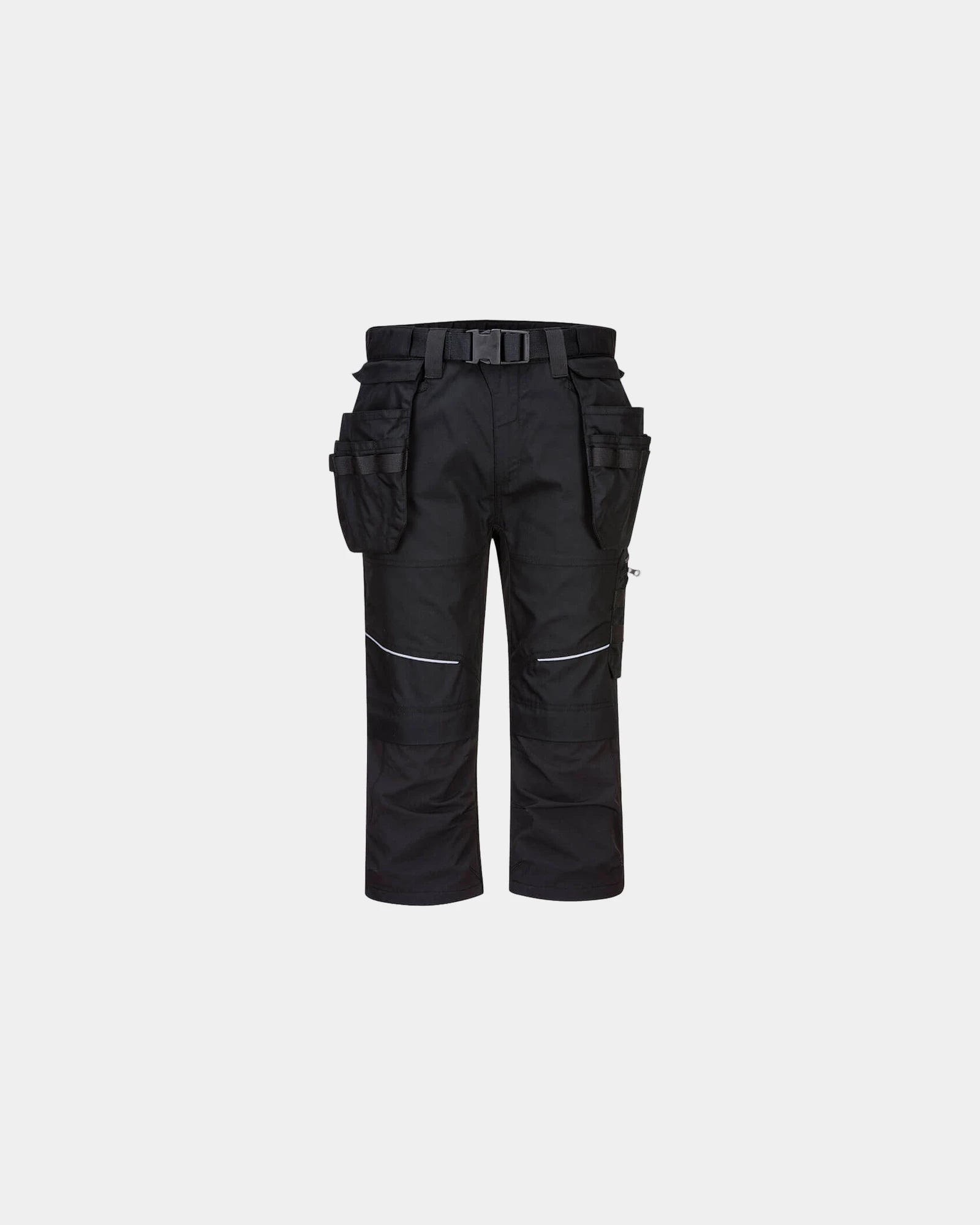 Promotional Ripstop fabric pantacourt for work - Black-Sky Blue