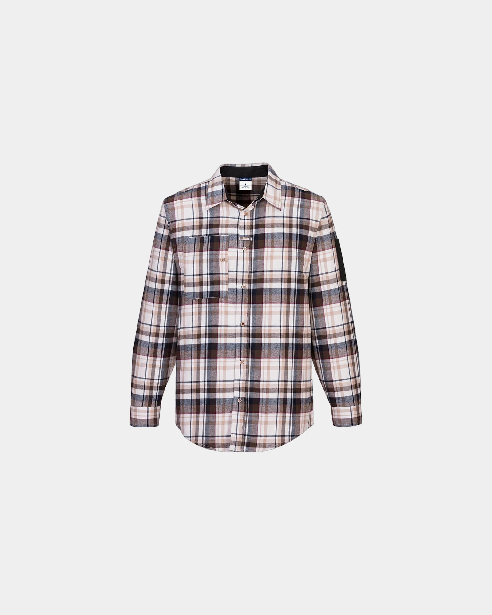 Custom plaid work shirt for modern workwear - Brown