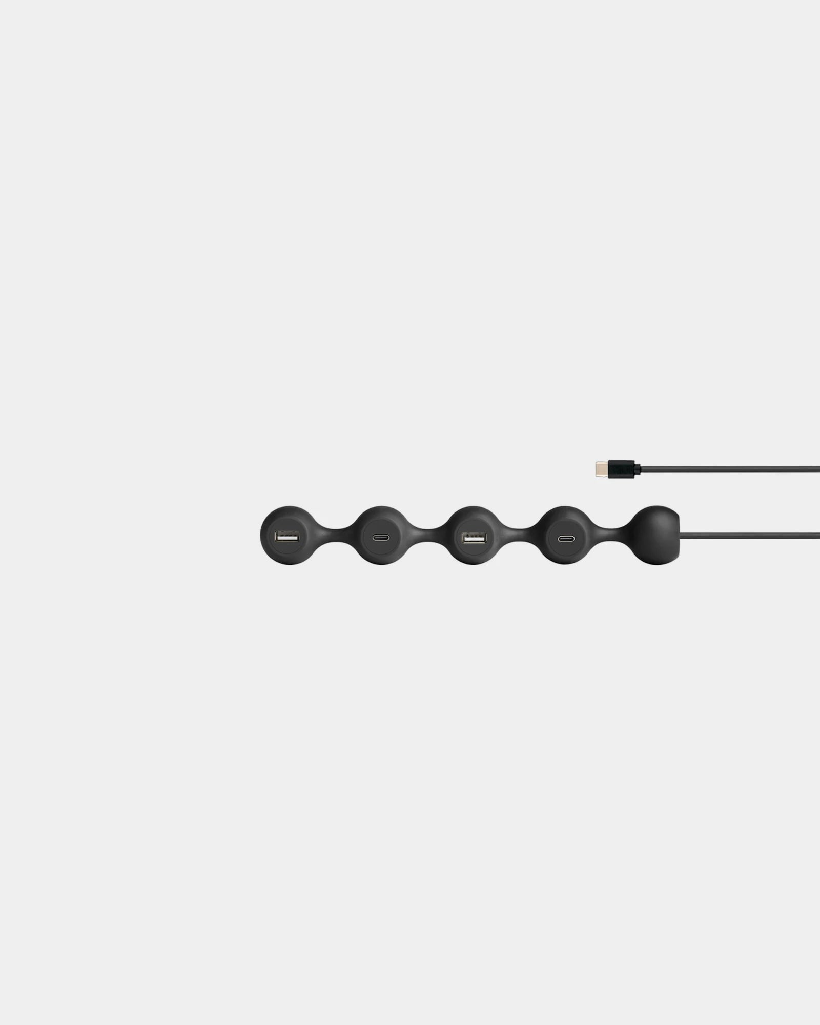 Custom USB-C hub Lexon Peas Hub-C - Black