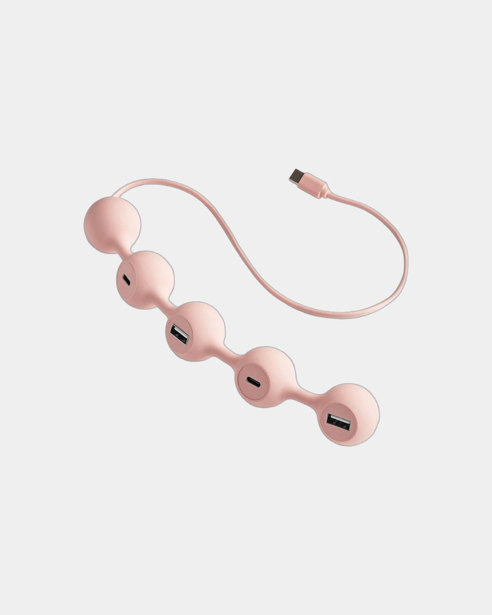 Custom USB-C hub Lexon Peas Hub-C - Light Pink