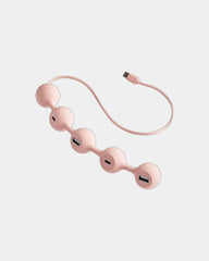 Custom USB-C hub Lexon Peas Hub-C - Light Pink