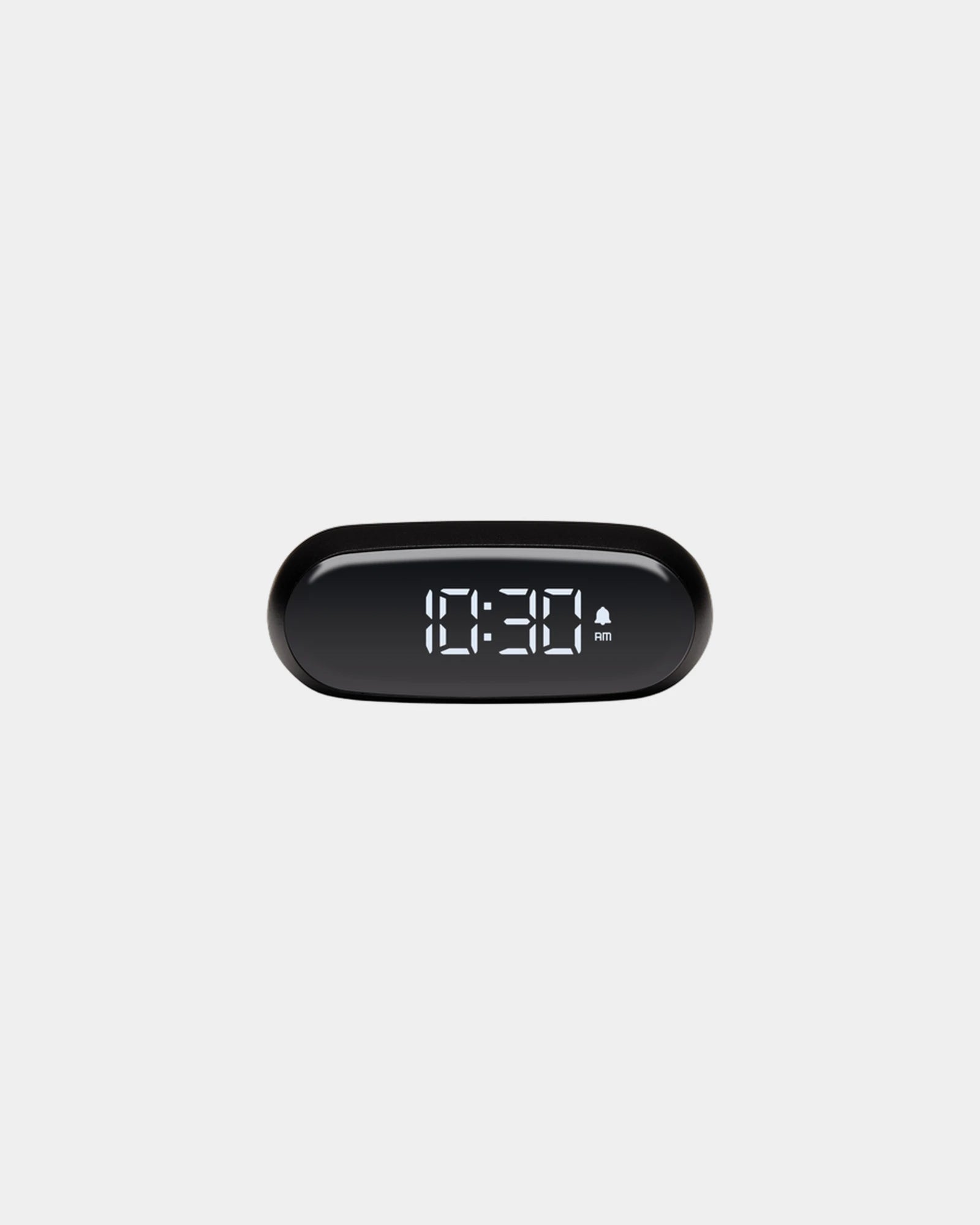 Custom promotional aluminum Lexon Minut clock with snooze function - Black