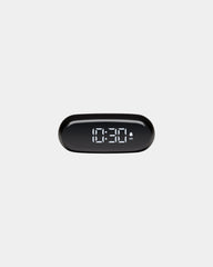 Custom promotional aluminum Lexon Minut clock with snooze function - Black