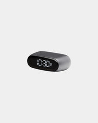 Custom promotional aluminum Lexon Minut clock with snooze function - Gun Metal