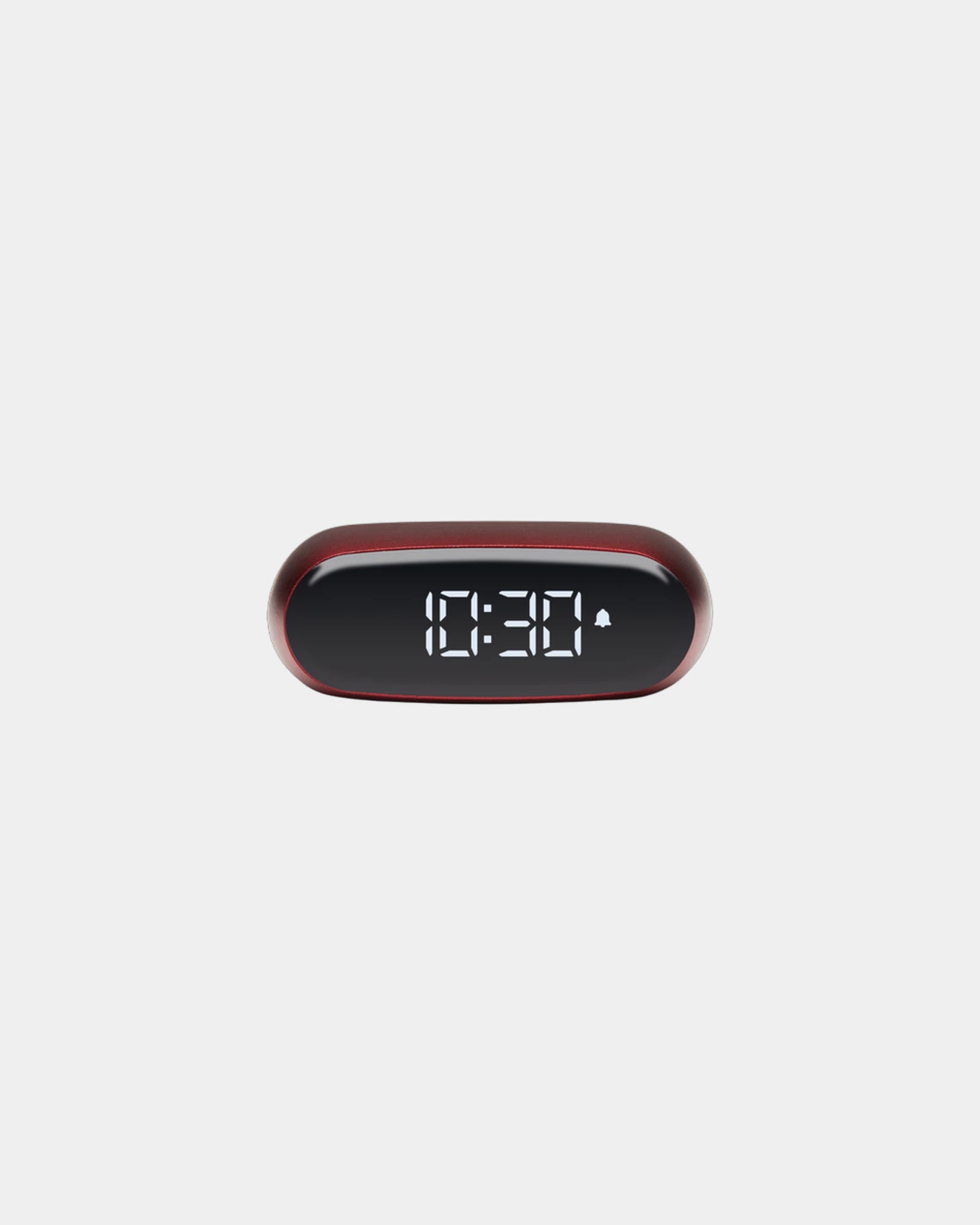 Custom promotional aluminum Lexon Minut clock with snooze function - Dark Red