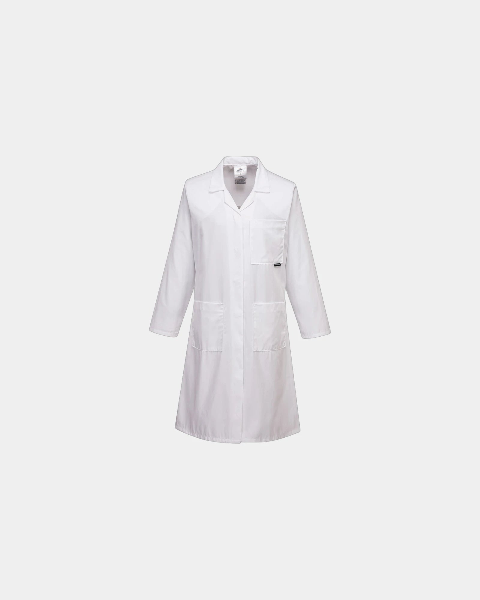 Custom women's blouse with hidden press stud closure - White