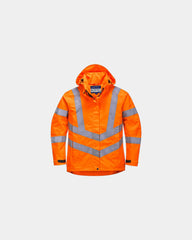 Promotional breathable women's Hi-Vis parka - Orange
