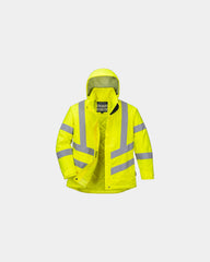 Promotional winter parka for women with reflective stripes - Yellow
