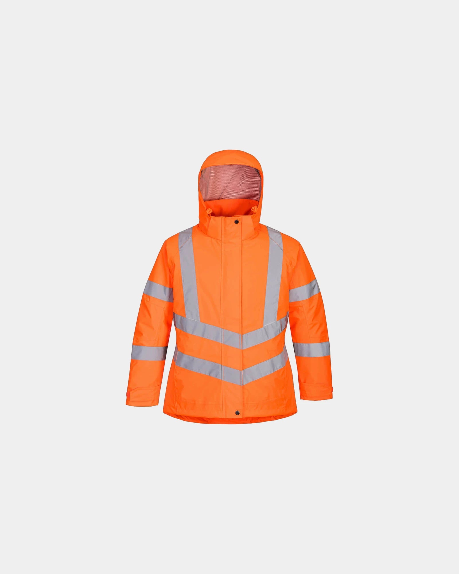 Promotional winter parka for women with reflective stripes - Orange