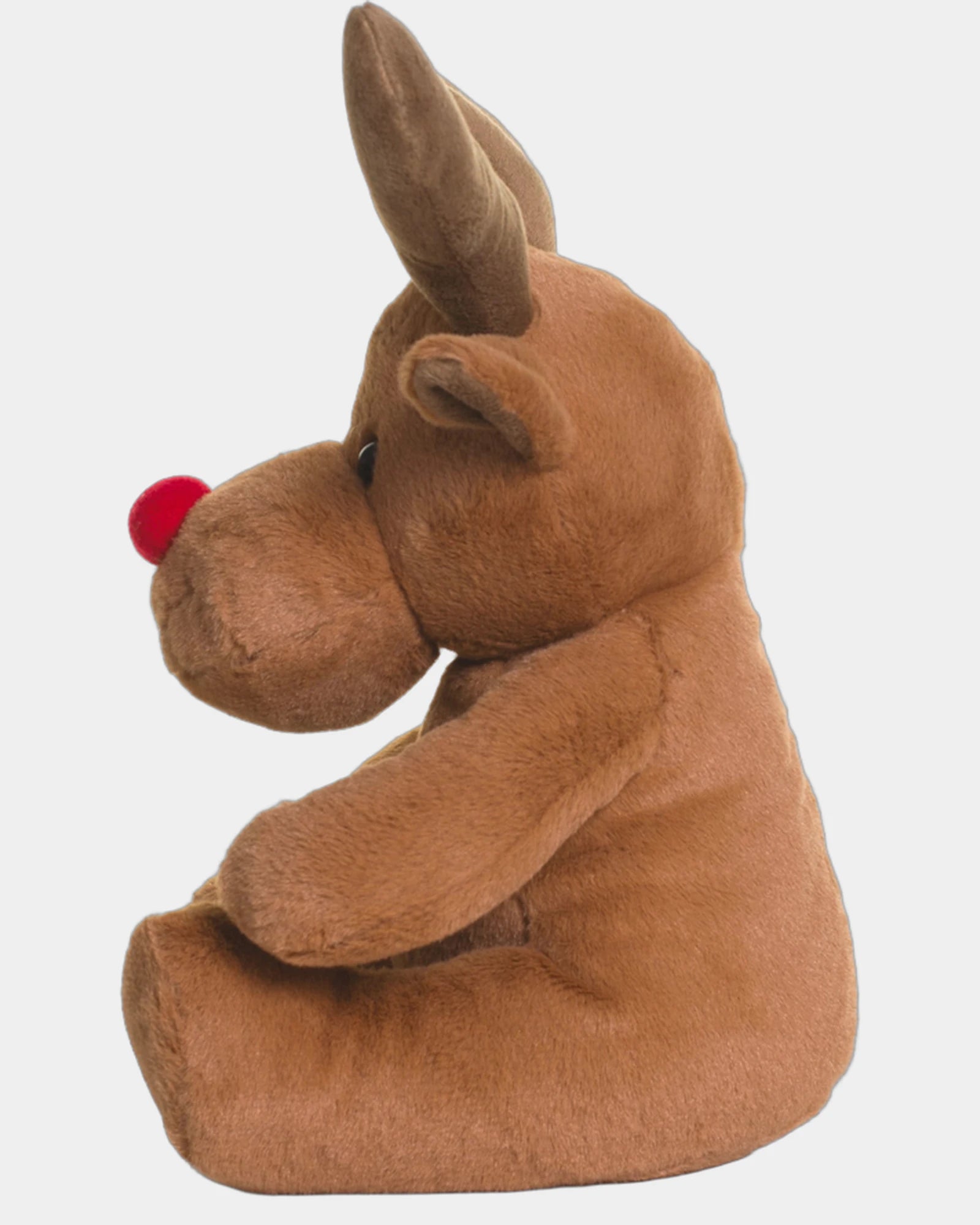 Custom plush reindeer soft toy with red nose - 3