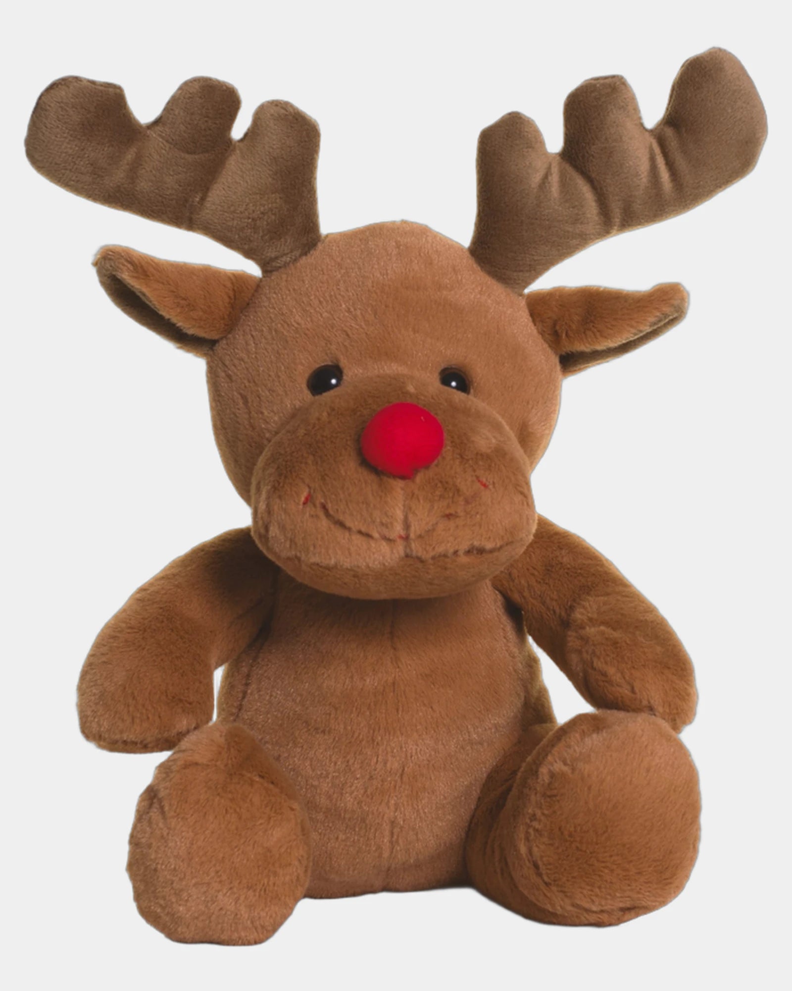Custom plush reindeer soft toy with red nose - 1
