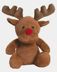 Custom plush reindeer soft toy with red nose - 1