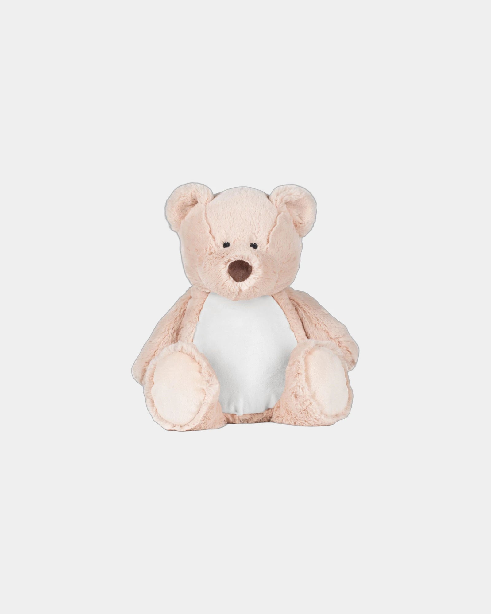 Custom zippered polyester teddy bear plush 45 cm - Mid Brown