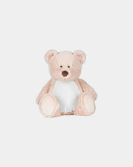 Custom zippered polyester teddy bear plush 45 cm - Mid Brown