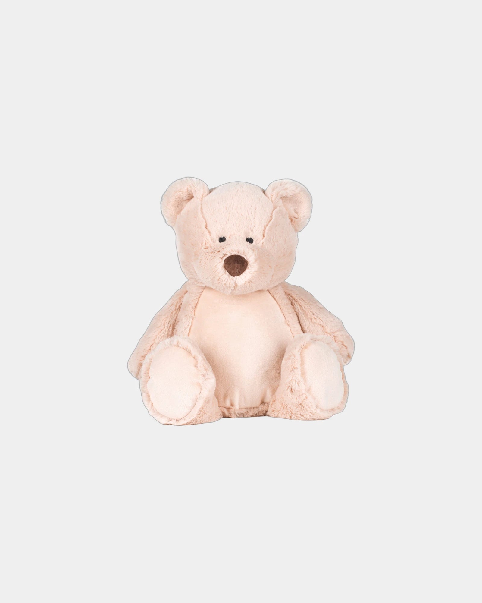 Custom zippered polyester teddy bear plush 45 cm - Mid Brown