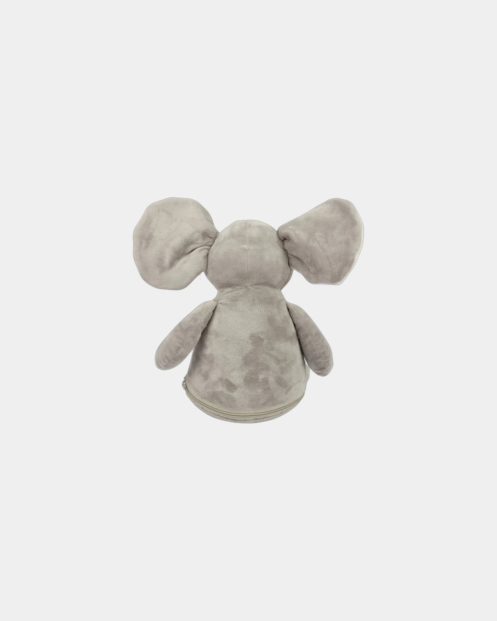 Custom zippered plush elephant with embroidery zone - 1