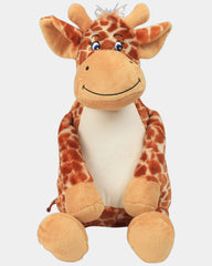 Custom polyester zippered giraffe plush toy - 4