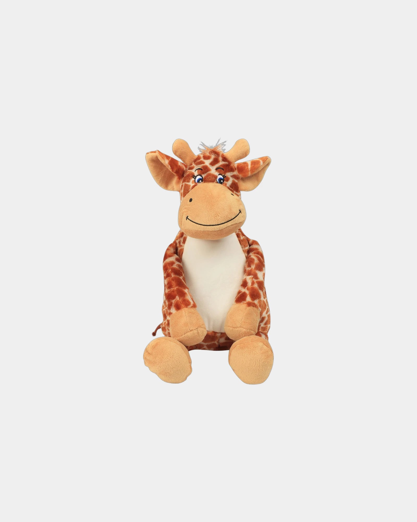 Custom polyester zippered giraffe plush toy - Brown