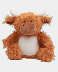 Custom polyester zippered cow plush toy - 4