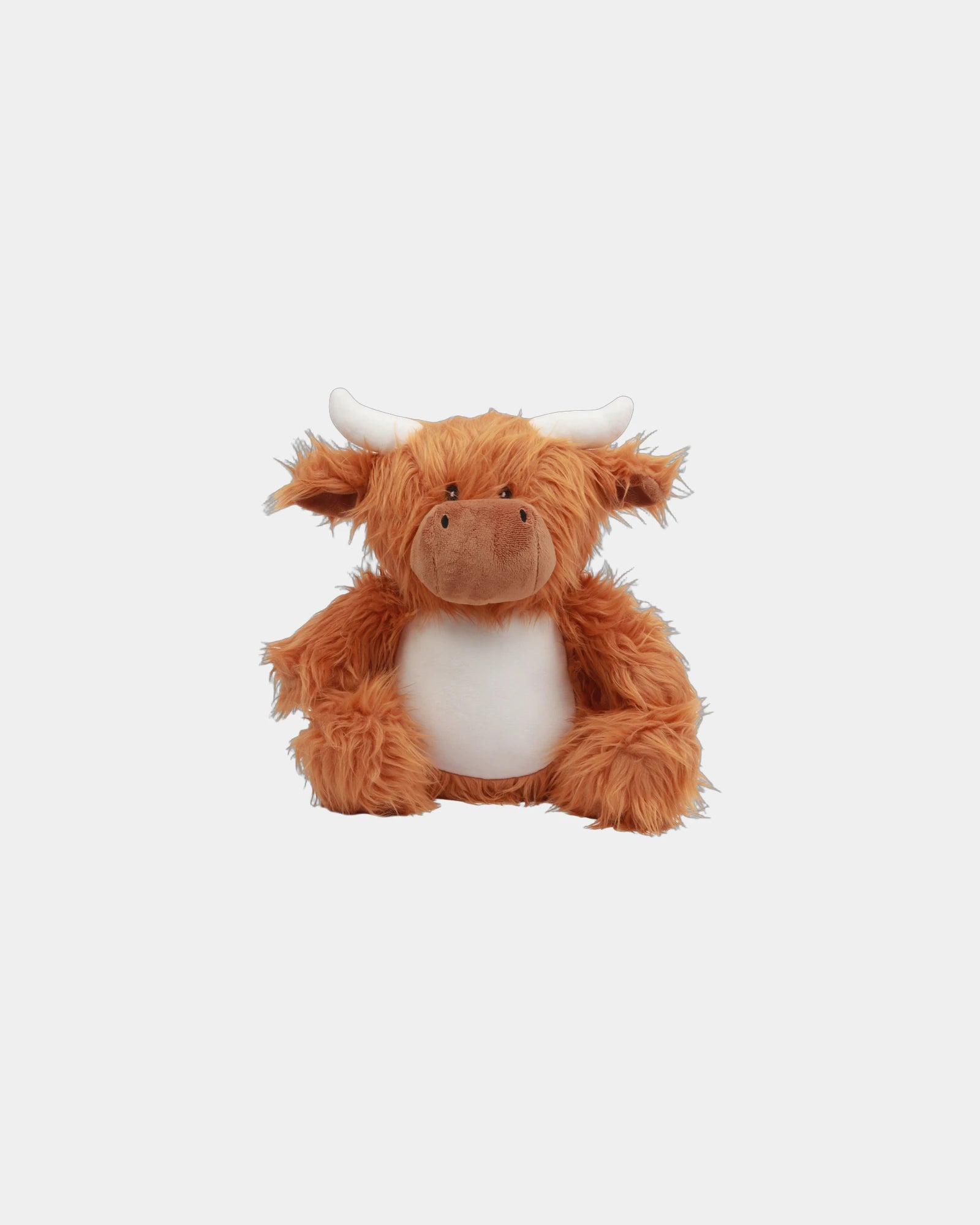 Custom polyester zippered cow plush toy - Brown
