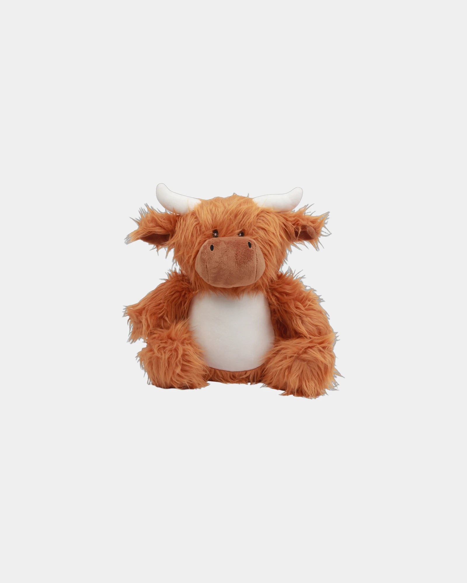 Custom polyester zippered cow plush toy - Brown