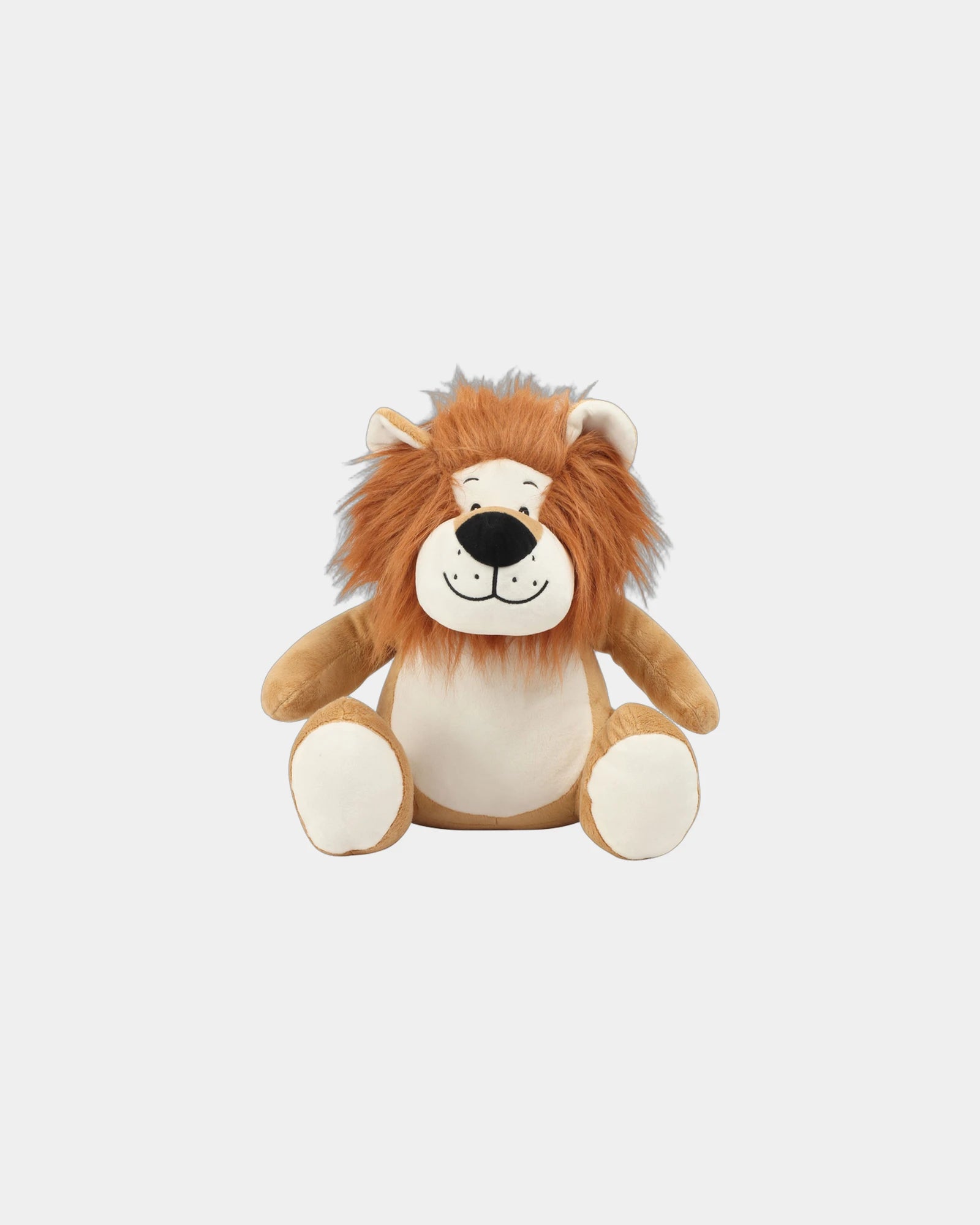 Custom zippered polyester lion plush toy - Brown