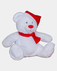 Custom plush Christmas bear with knitted scarf - 3