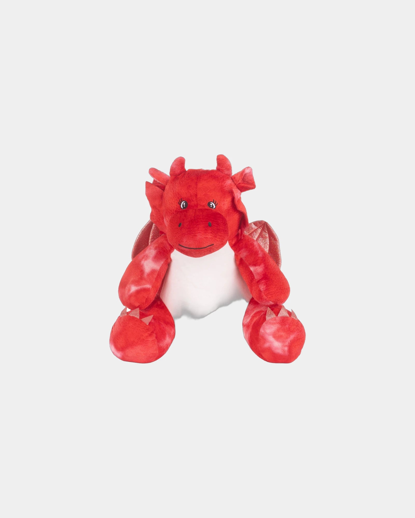 Custom zippered plush dragon toy 39 cm - Red
